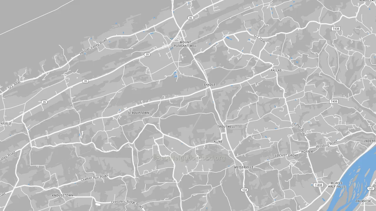 Transit Grade map of 17853, PA