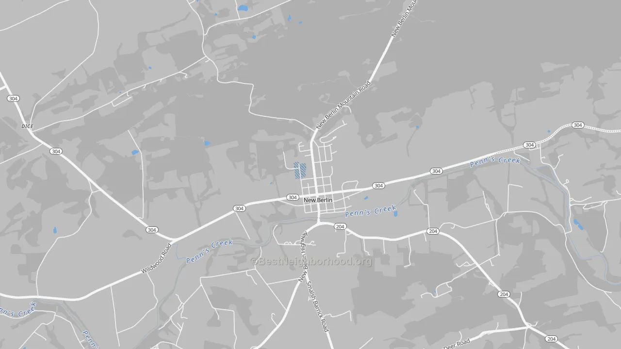 Transit Grade map of 17855, PA