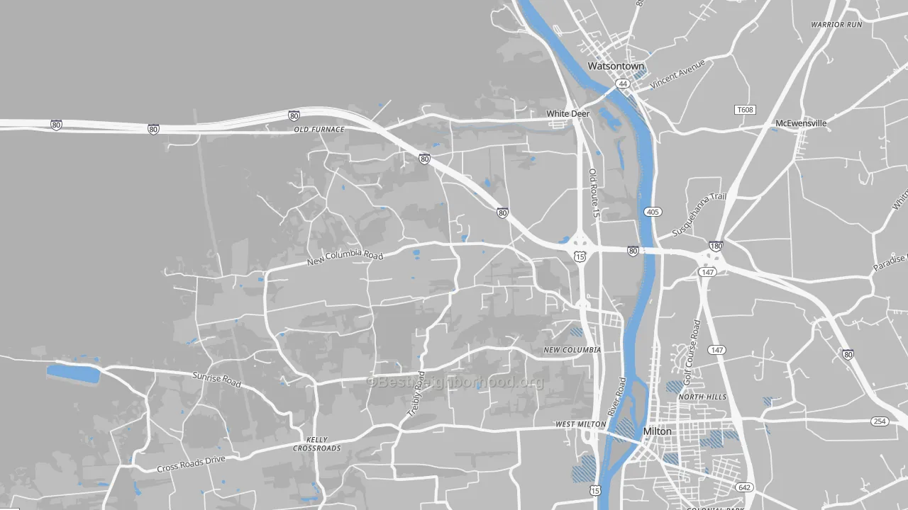 Transit Grade map of 17856, PA