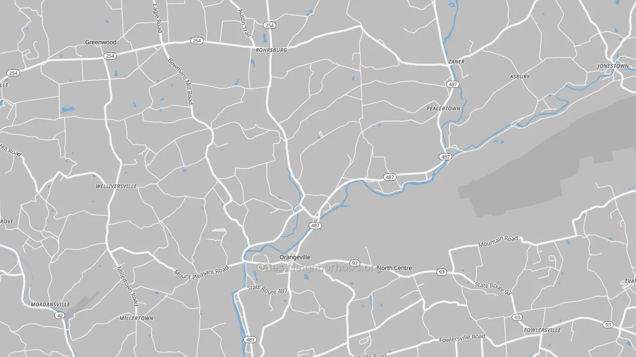 Transit Grade map of 17859, PA
