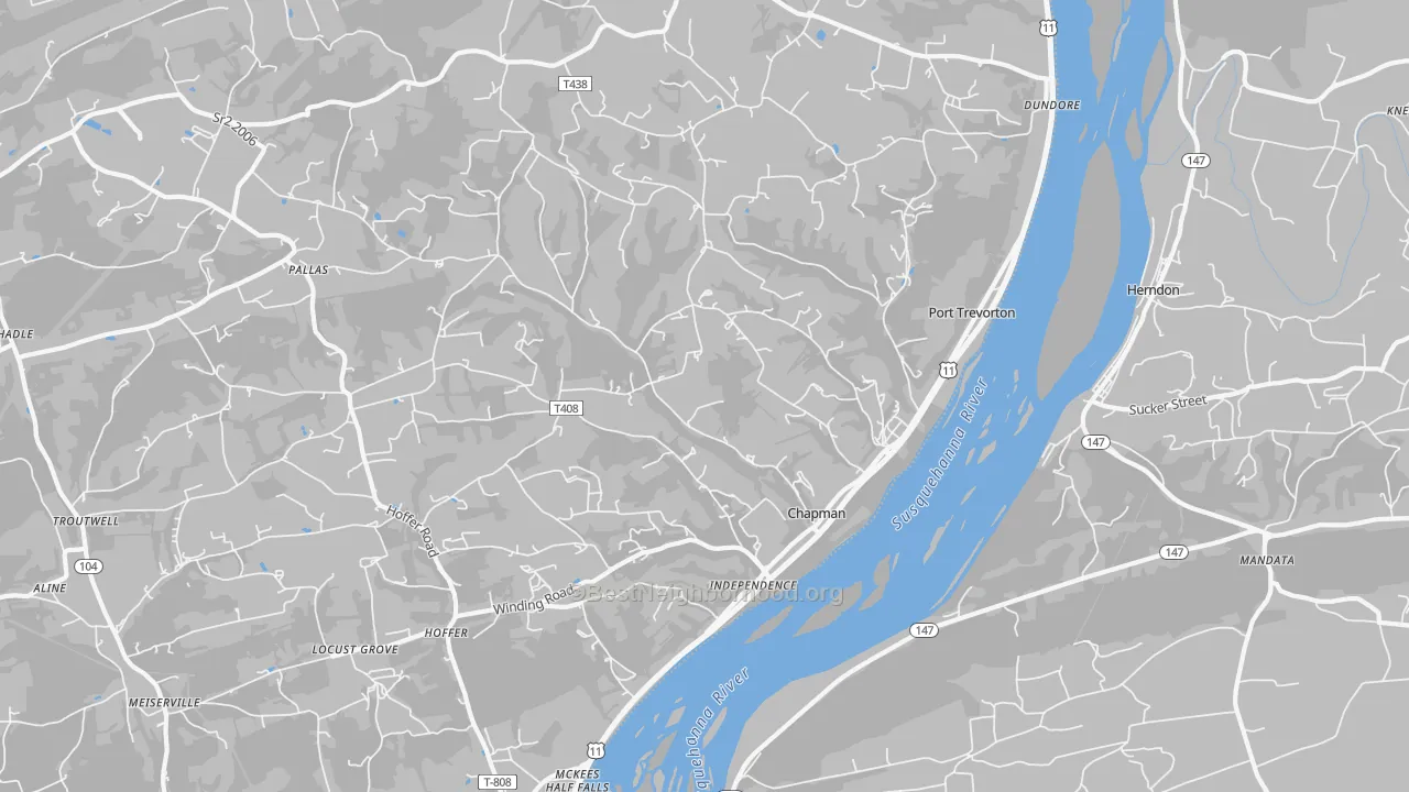 Transit Grade map of 17864, PA