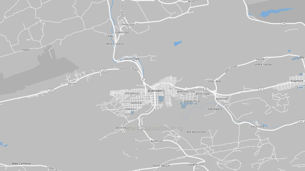 Transit Grade map of 17866, PA