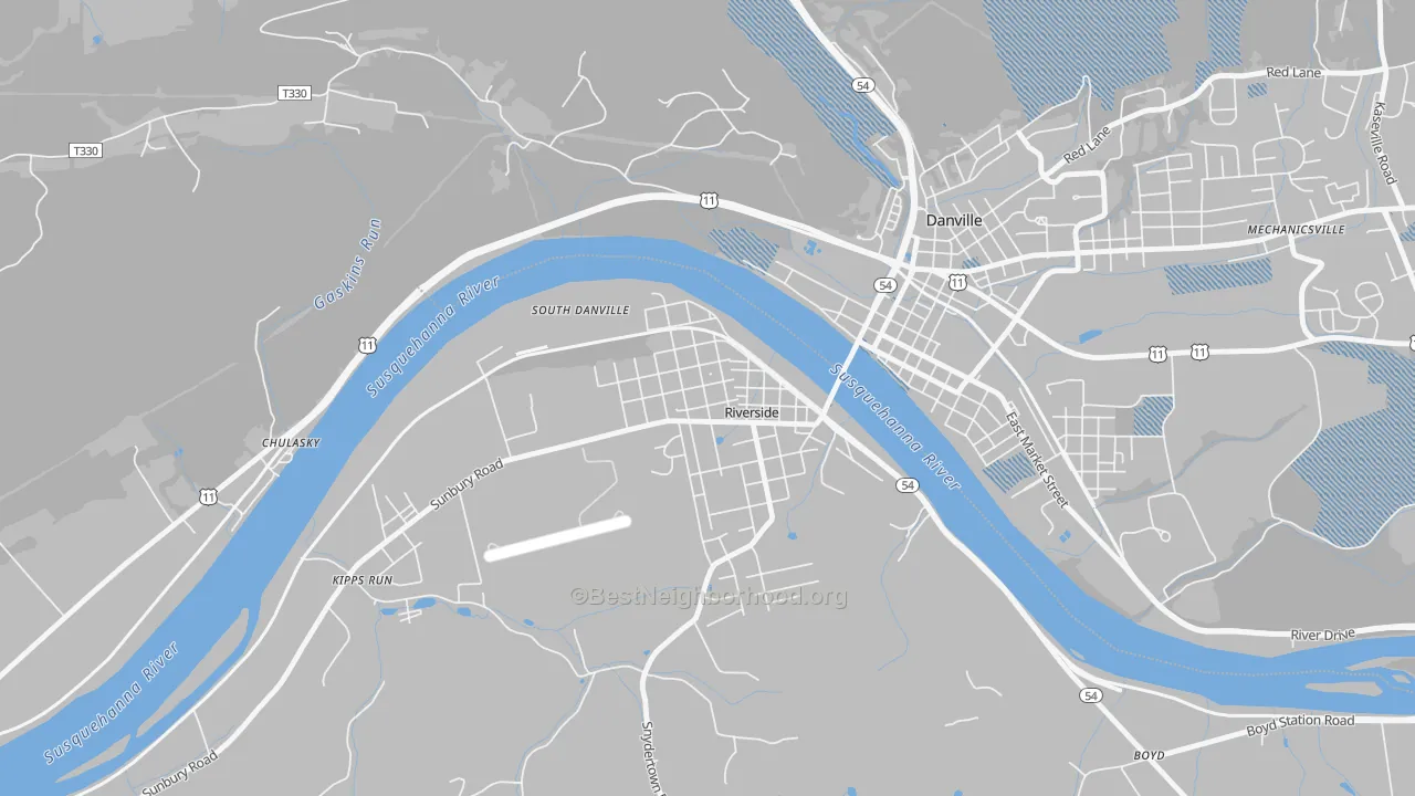 Transit Grade map of 17868, PA
