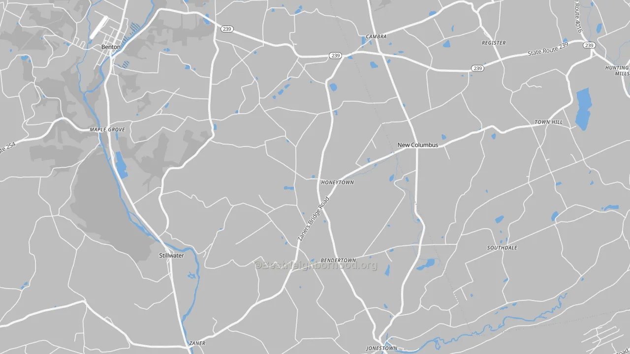 Transit Grade map of 17878, PA