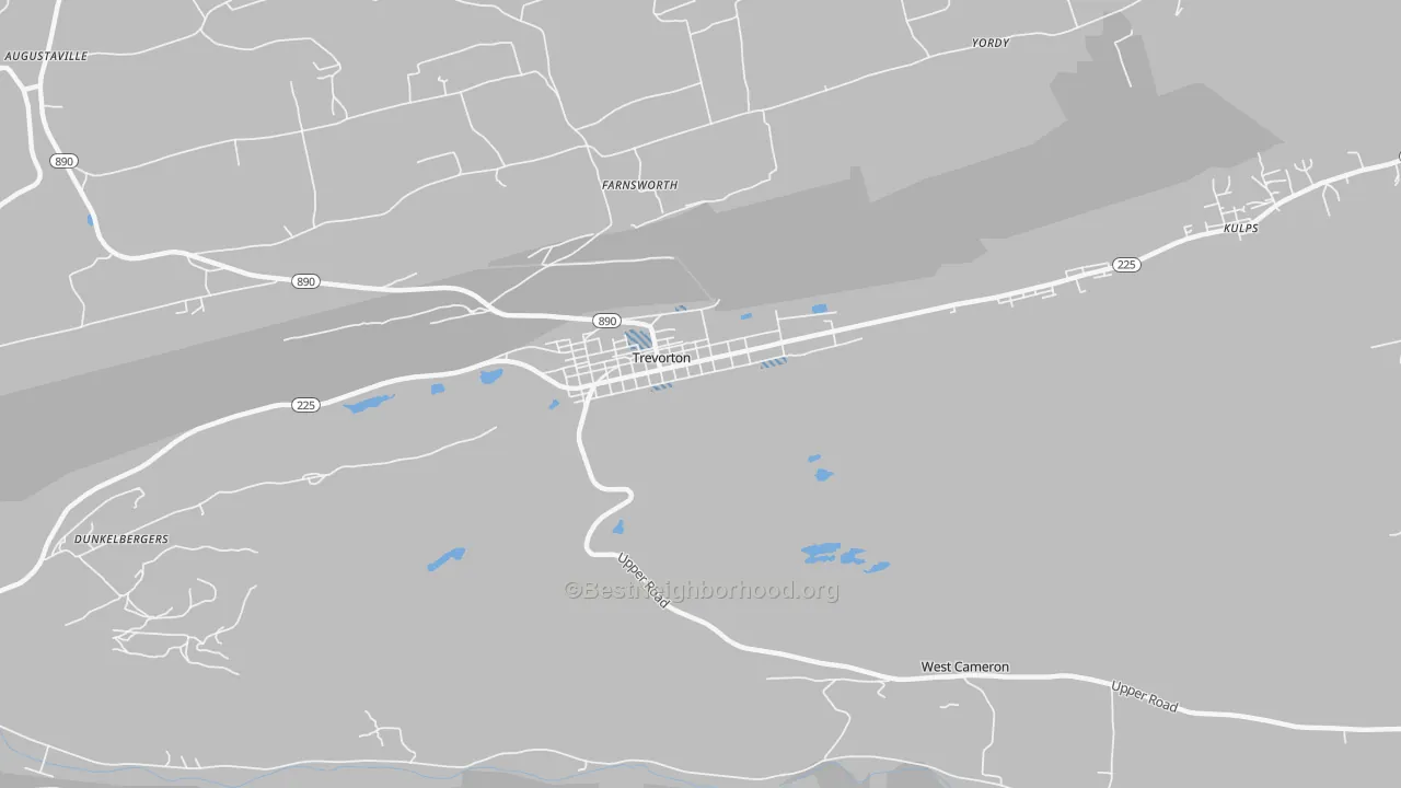 Transit Grade map of 17881, PA