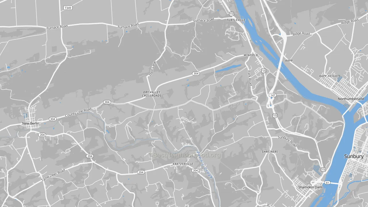 Transit Grade map of 17889, PA