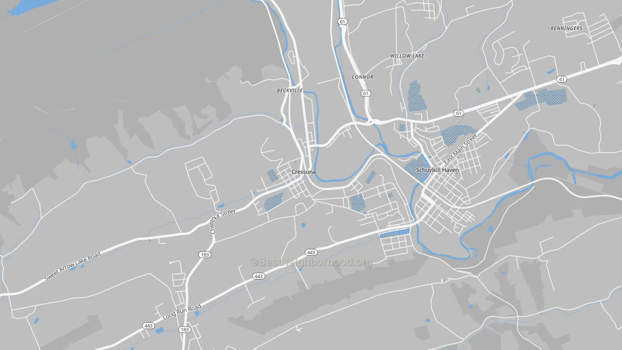 Transit Grade map of 17929, PA