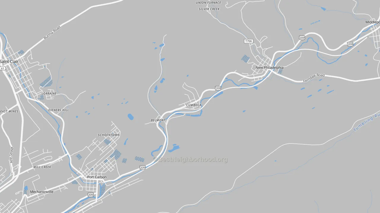 Transit Grade map of 17930, PA