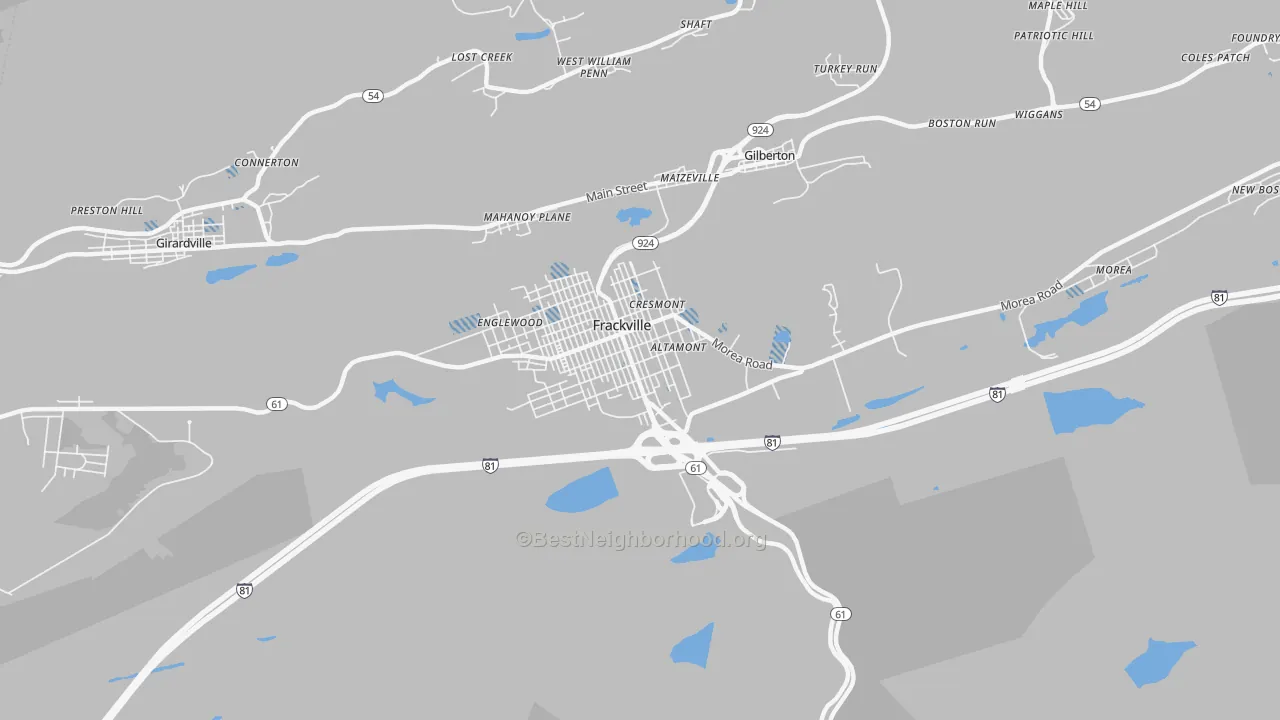Transit Grade map of 17931, PA