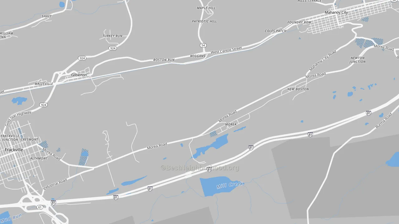 Transit Grade map of 17932, PA
