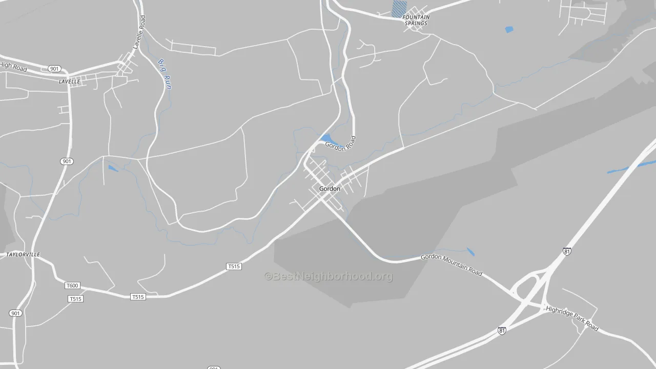 Transit Grade map of 17936, PA