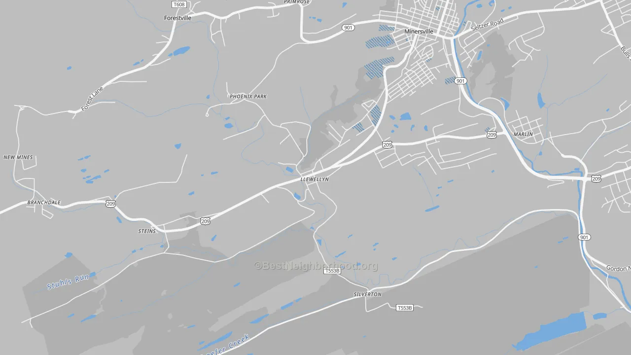 Transit Grade map of 17944, PA