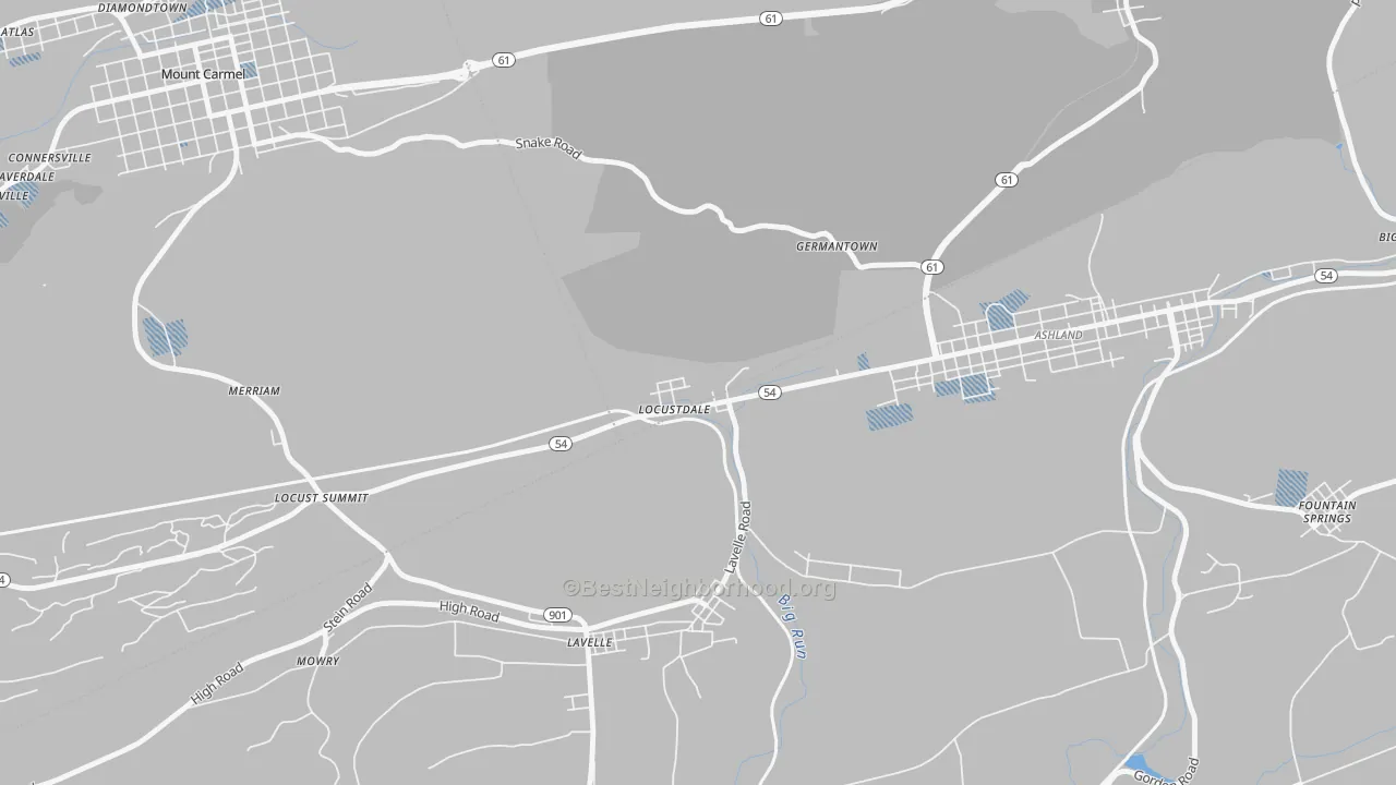 Transit Grade map of 17945, PA