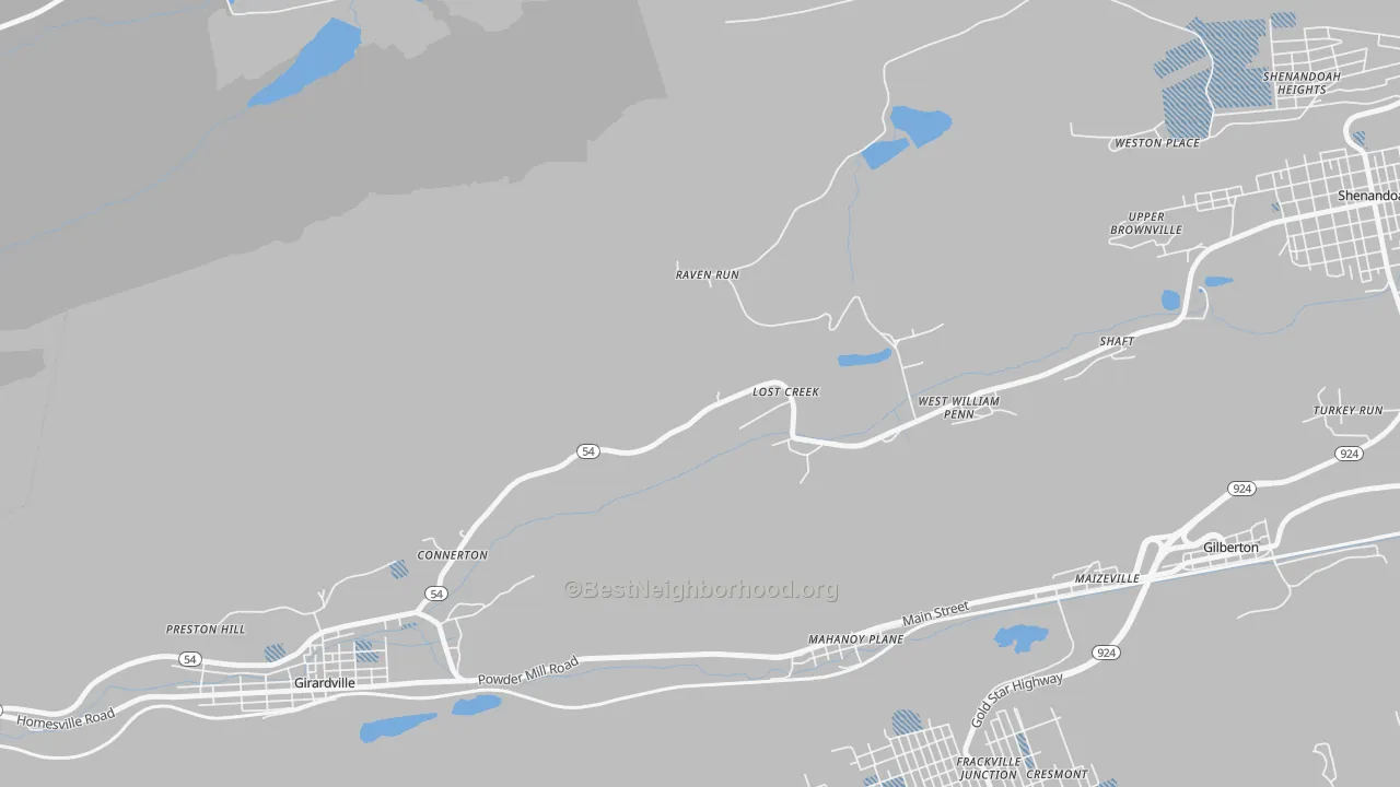 Transit Grade map of 17946, PA