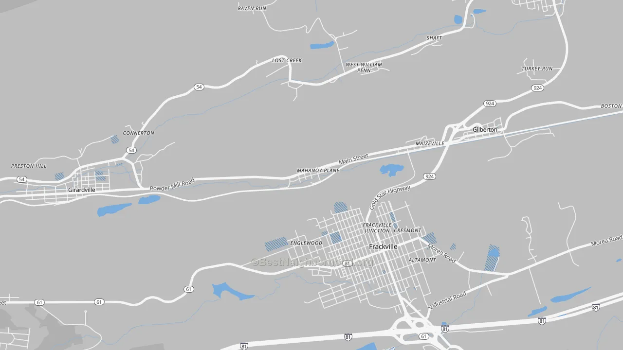 Transit Grade map of 17949, PA