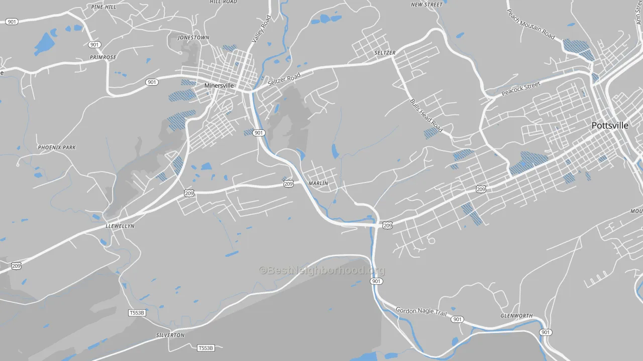 Transit Grade map of 17951, PA