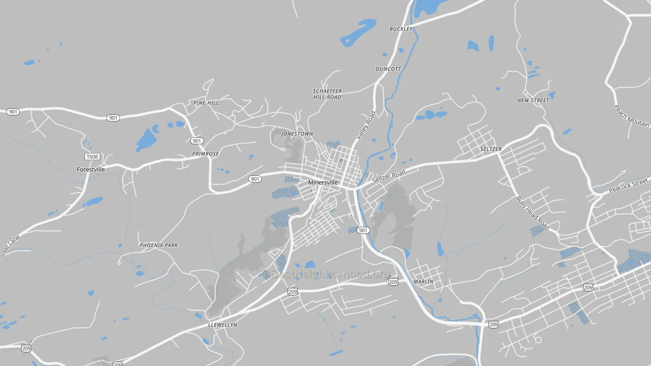 Transit Grade map of 17954, PA