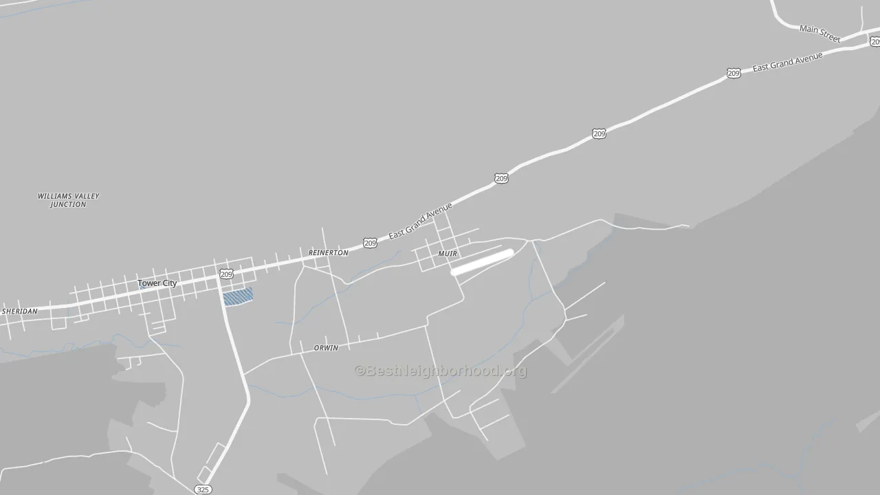 Transit Grade map of 17957, PA