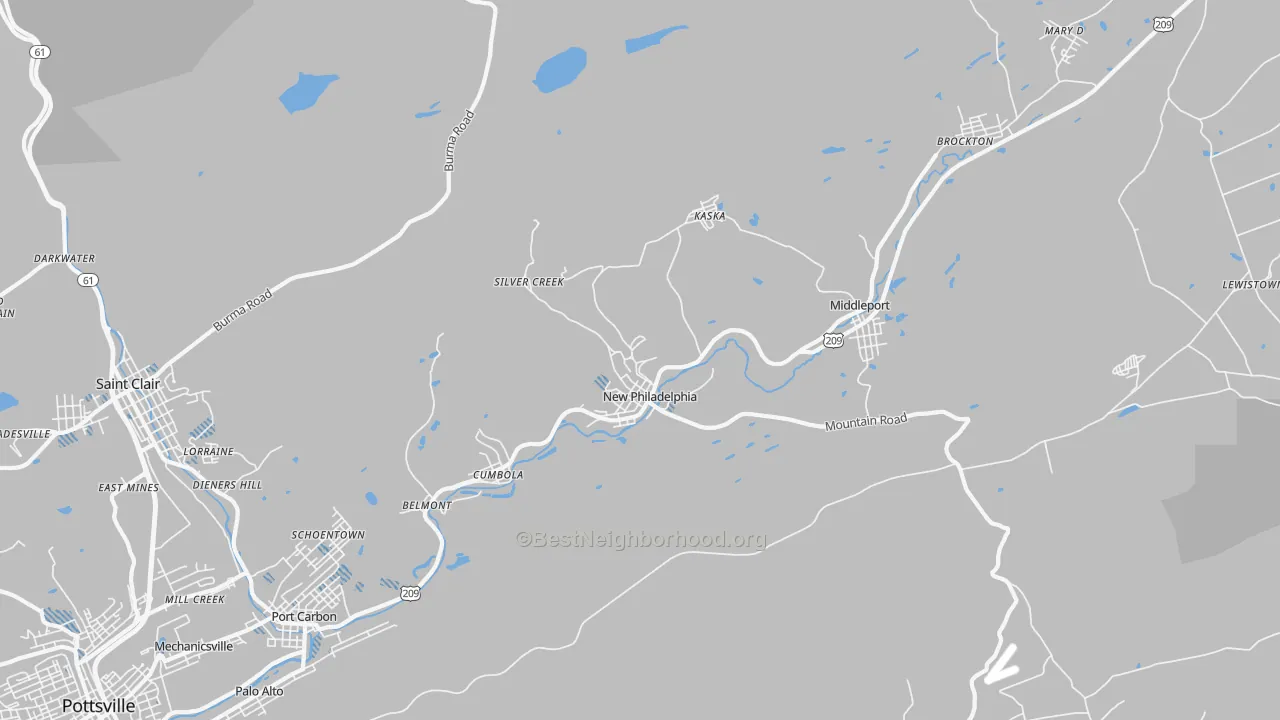 Transit Grade map of 17959, PA