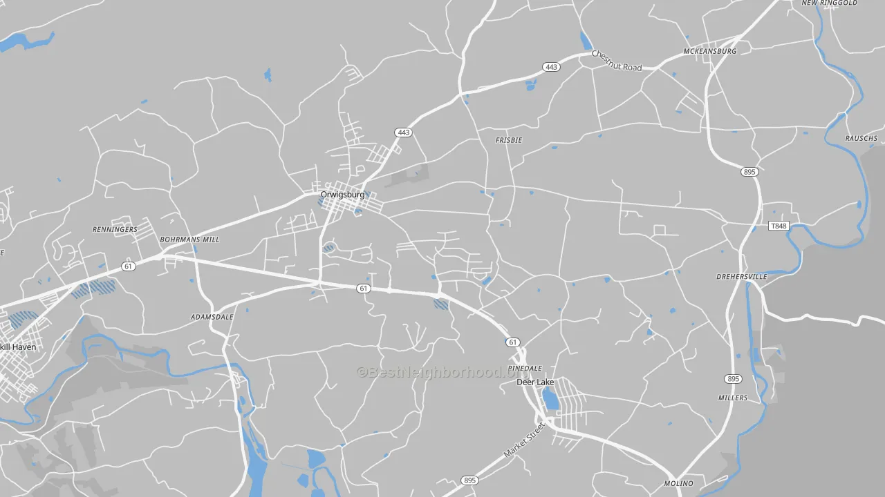 Transit Grade map of 17961, PA
