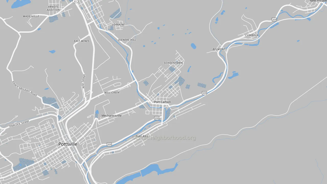 Transit Grade map of 17965, PA