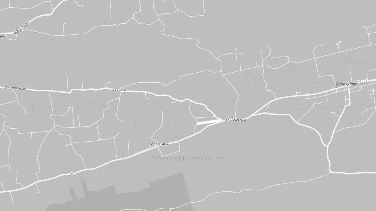 Transit Grade map of 17968, PA