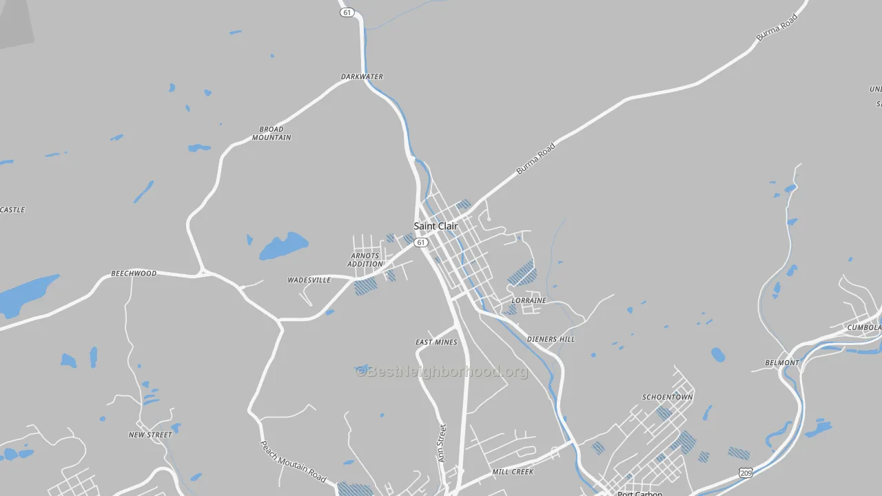 Transit Grade map of 17970, PA