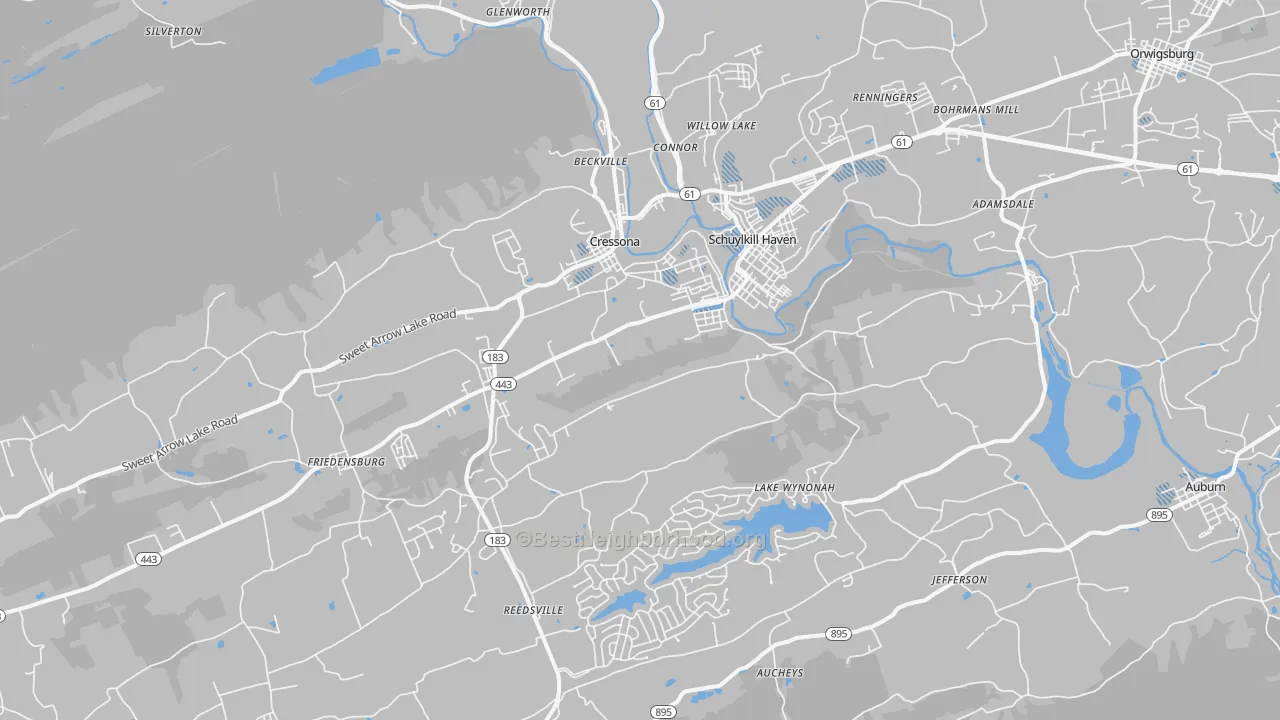 Transit Grade map of 17972, PA