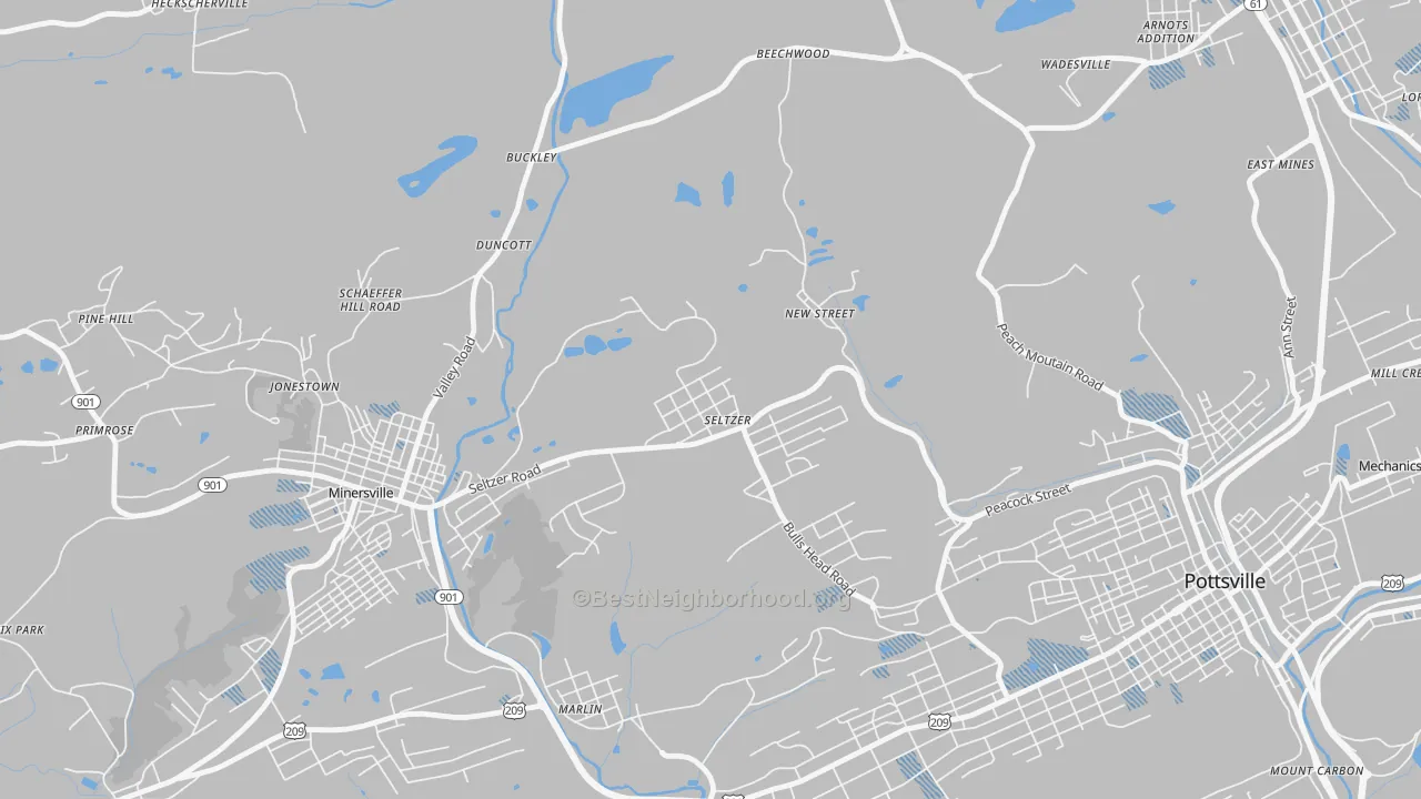 Transit Grade map of 17974, PA