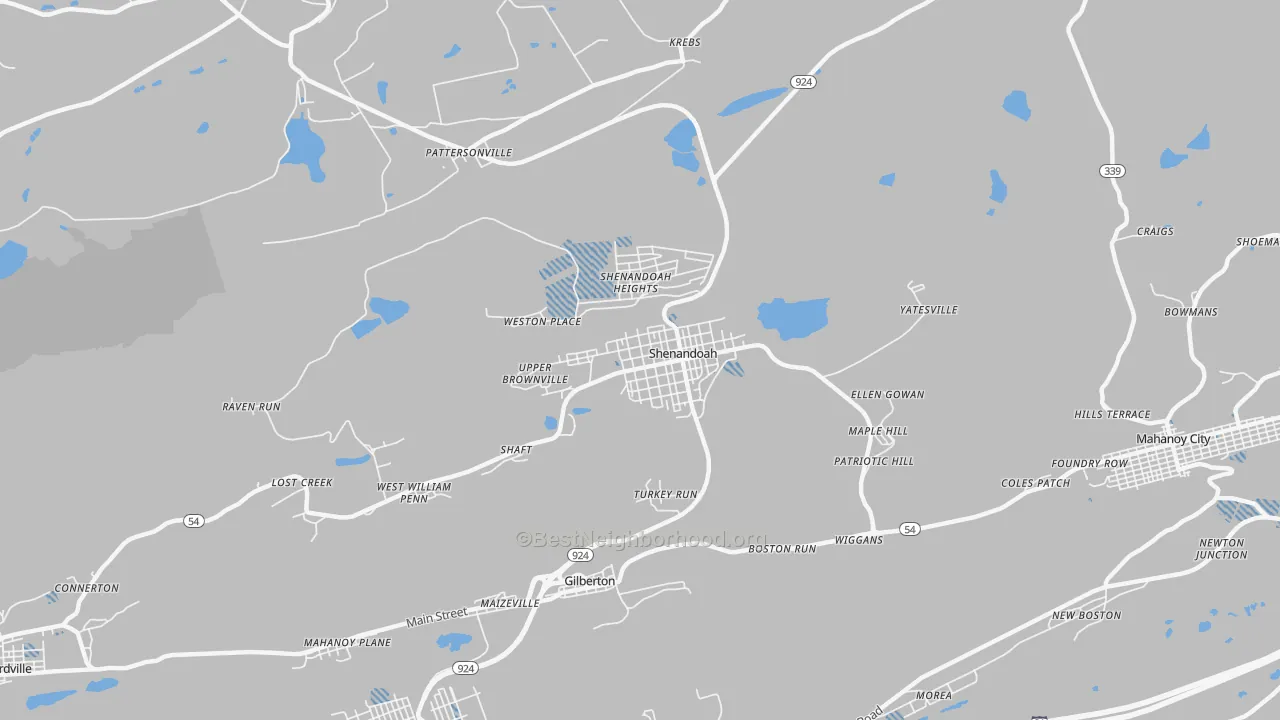 Transit Grade map of 17976, PA