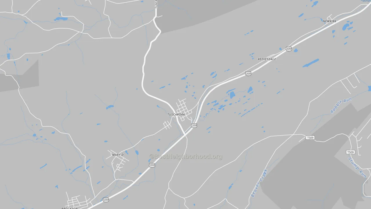 Transit Grade map of 17982, PA
