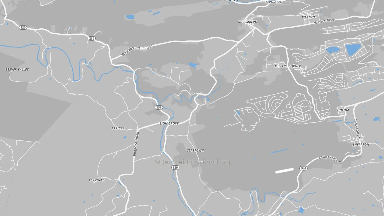 Transit Grade map of 17985, PA