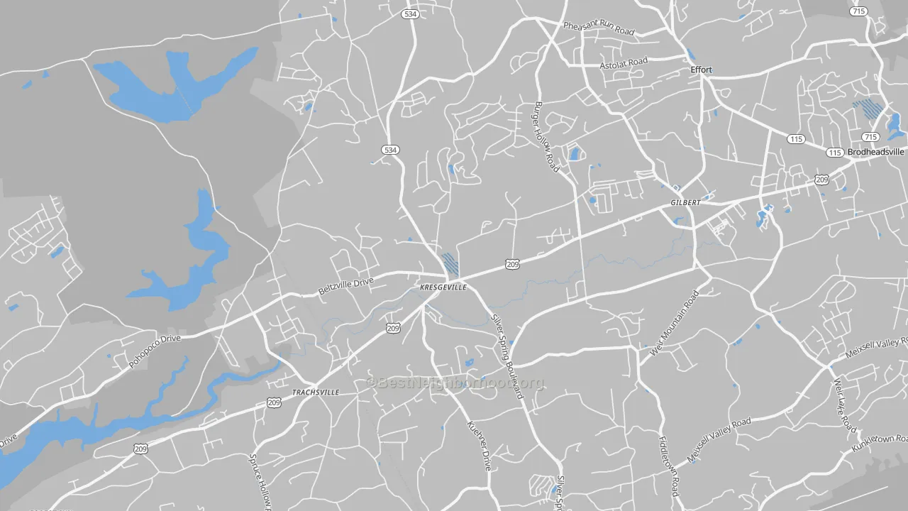 Transit Grade map of 18058, PA
