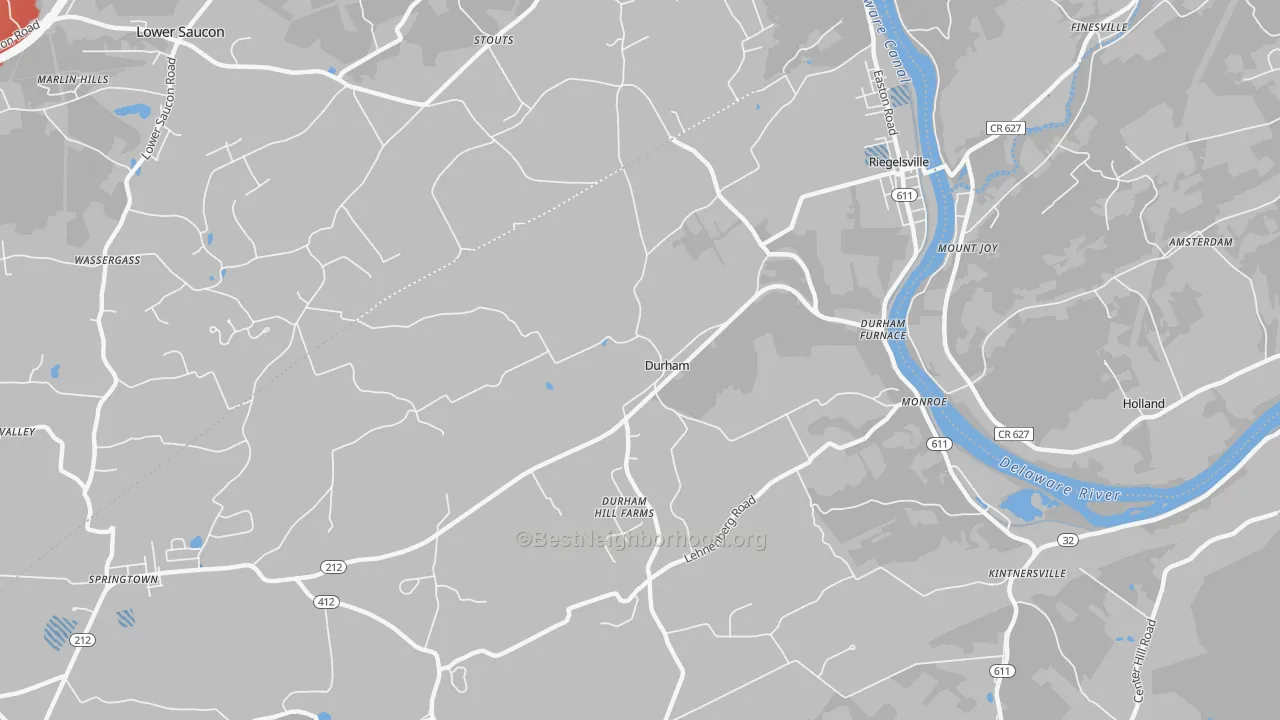 Transit Grade map of 18077, PA