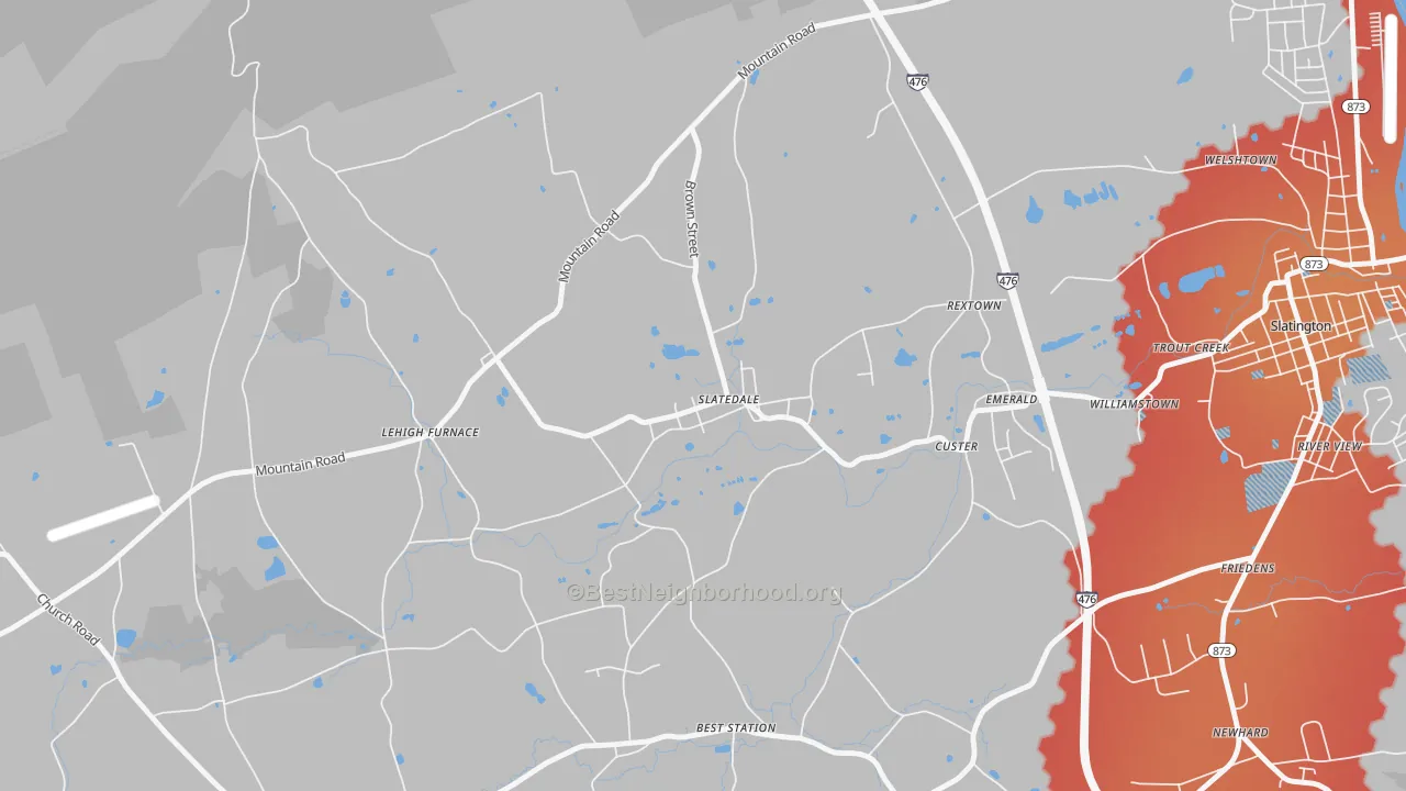 Transit Grade map of 18079, PA