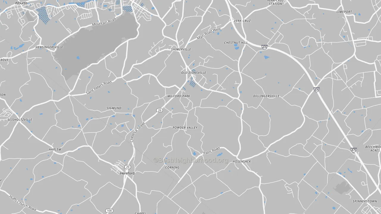 Transit Grade map of 18092, PA