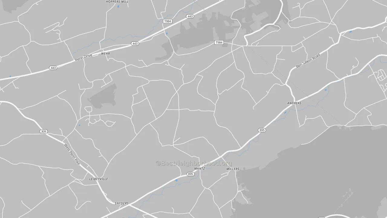 Transit Grade map of 18211, PA