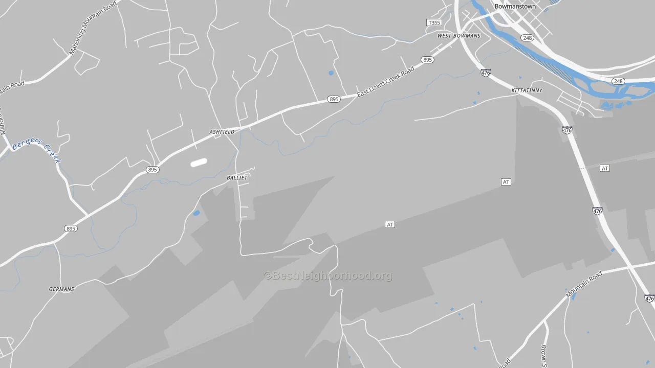 Transit Grade map of 18212, PA