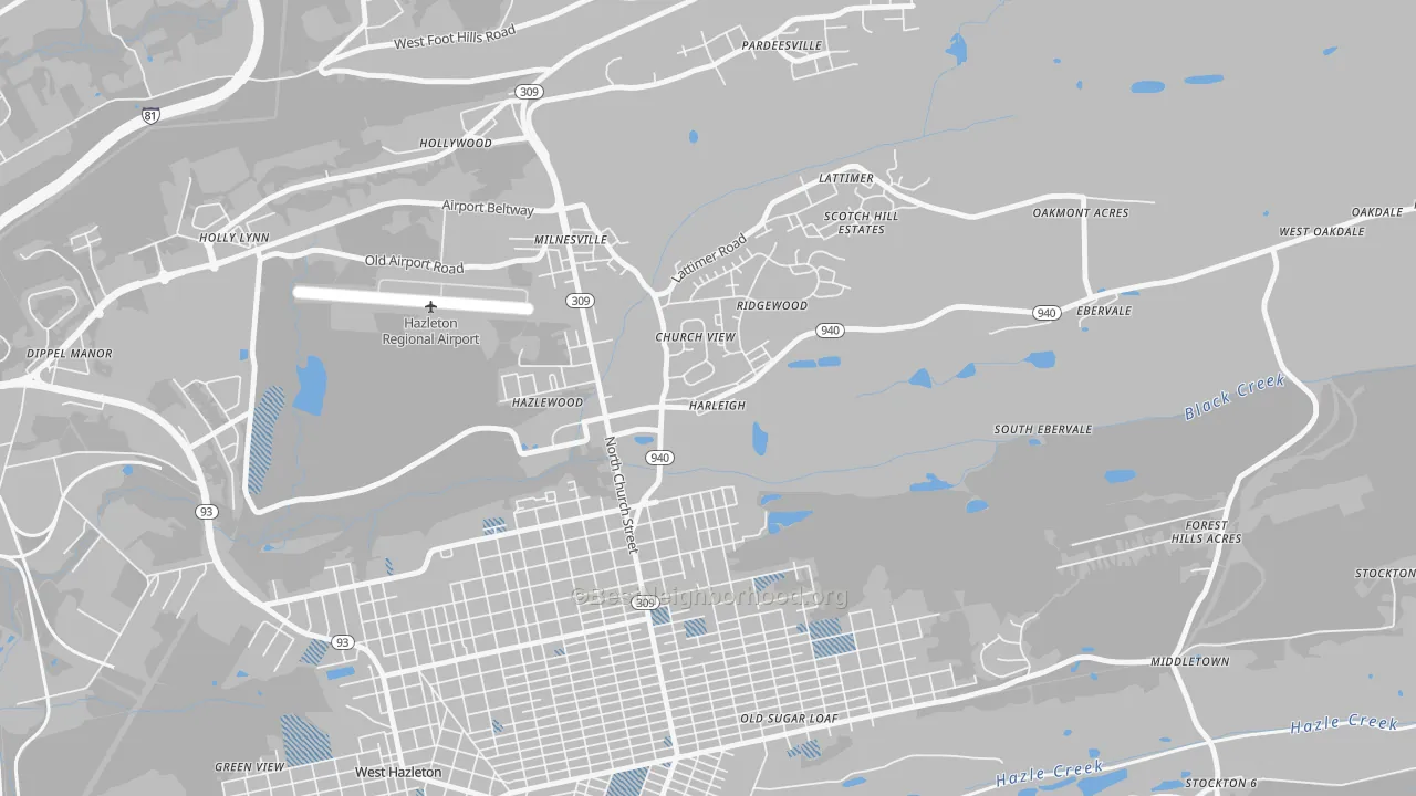 Transit Grade map of 18225, PA