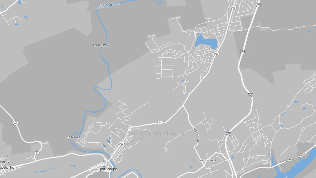 Transit Grade map of 18229, PA