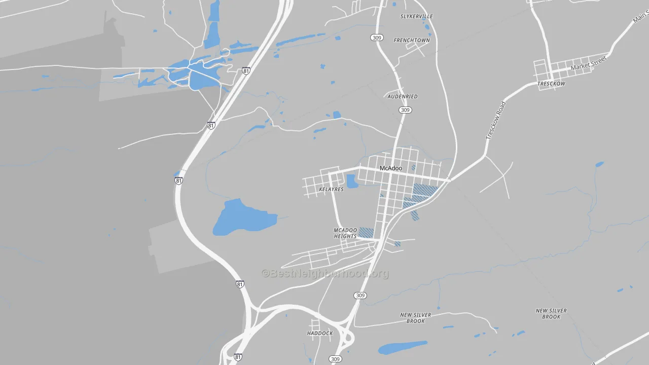 Transit Grade map of 18231, PA