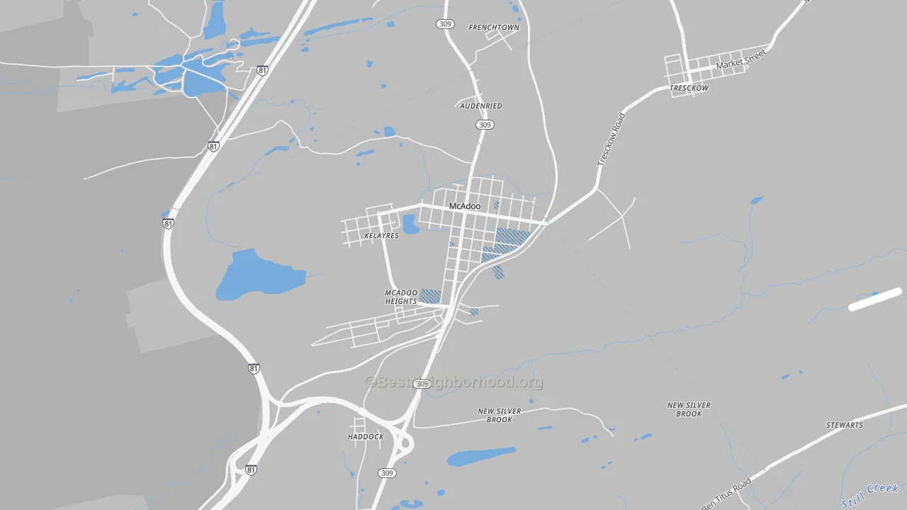 Transit Grade map of 18237, PA