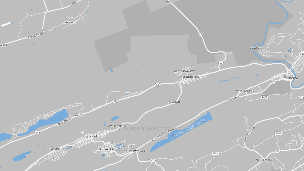 Transit Grade map of 18240, PA