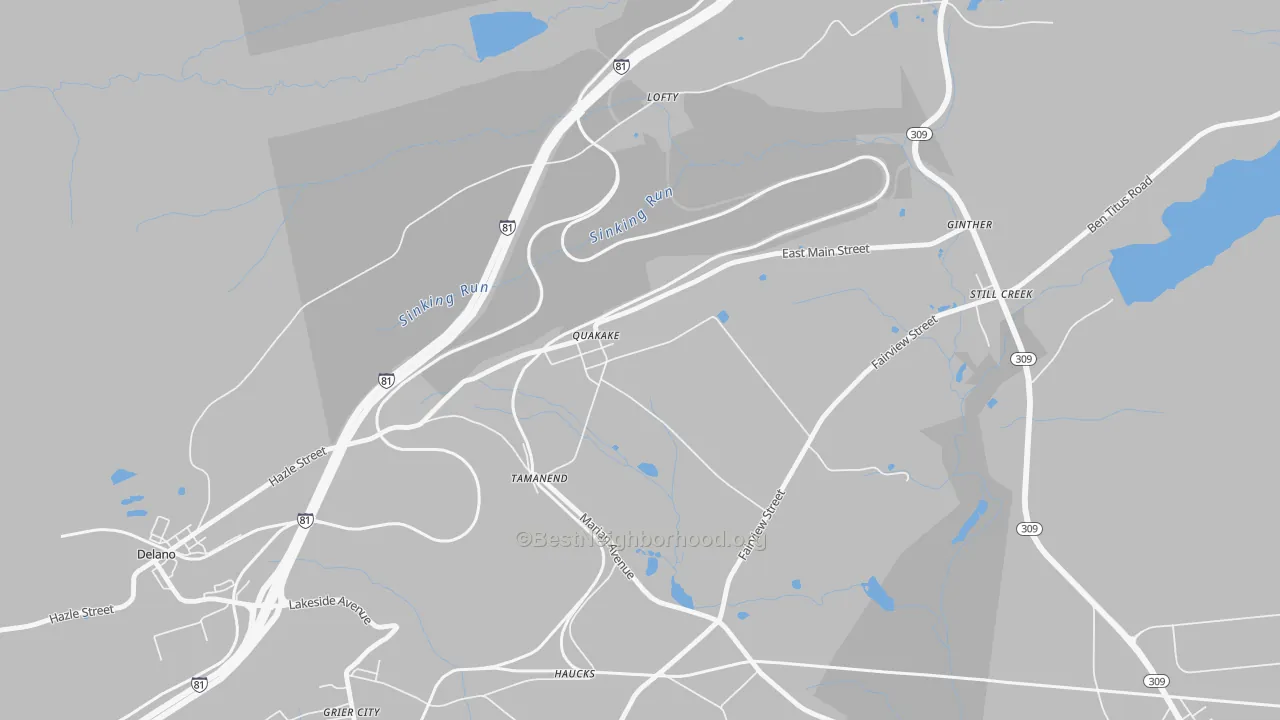 Transit Grade map of 18245, PA
