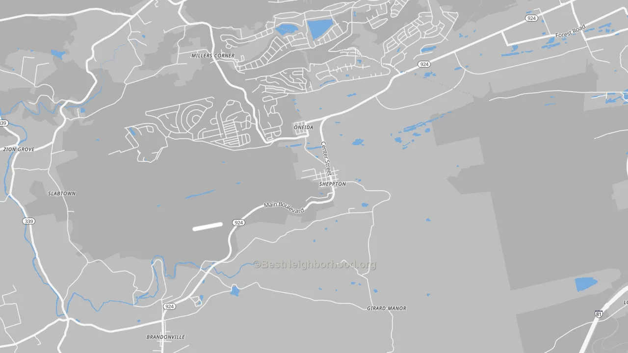 Transit Grade map of 18248, PA