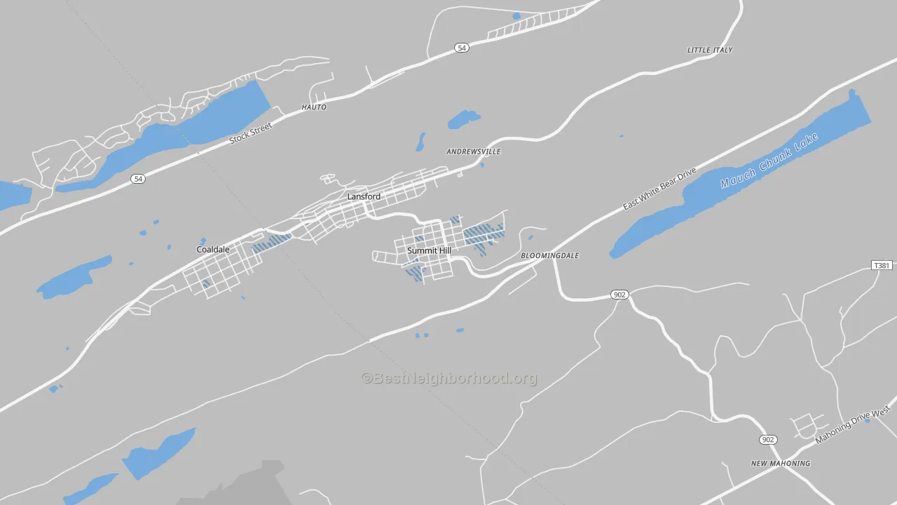 Transit Grade map of 18250, PA