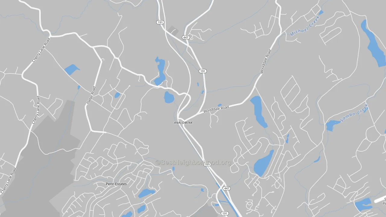 Transit Grade map of 18320, PA