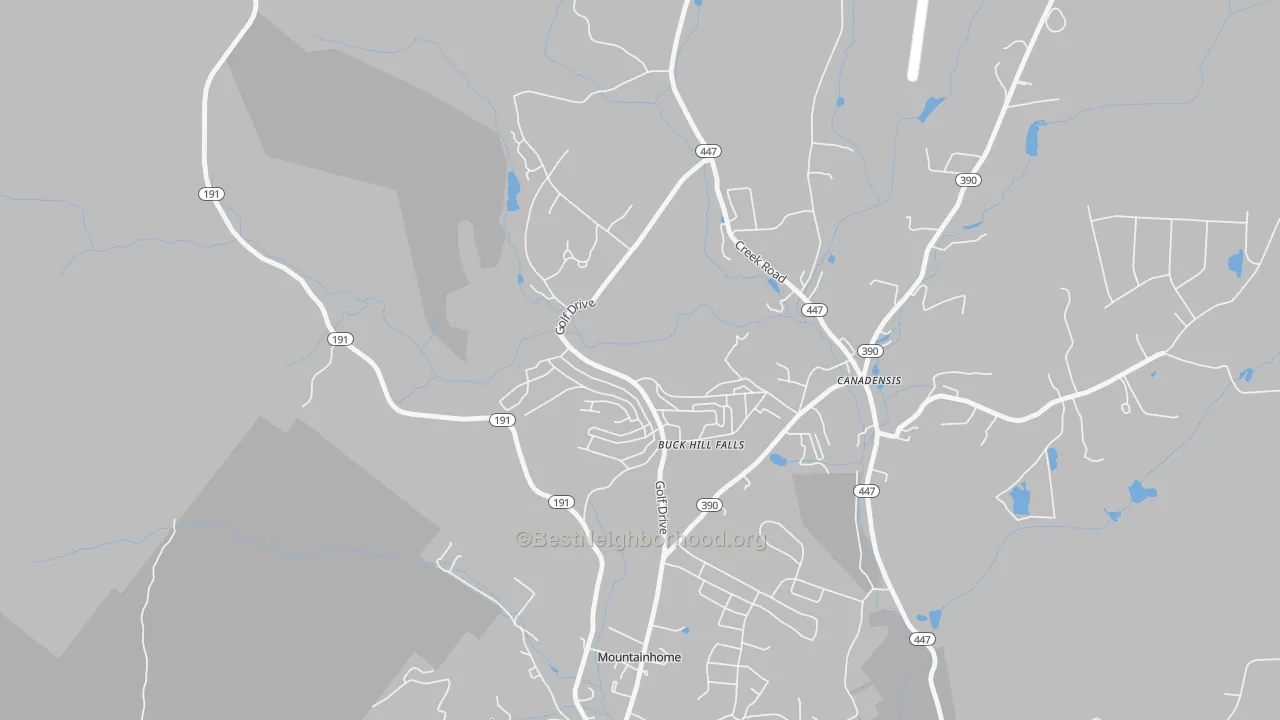 Transit Grade map of 18323, PA