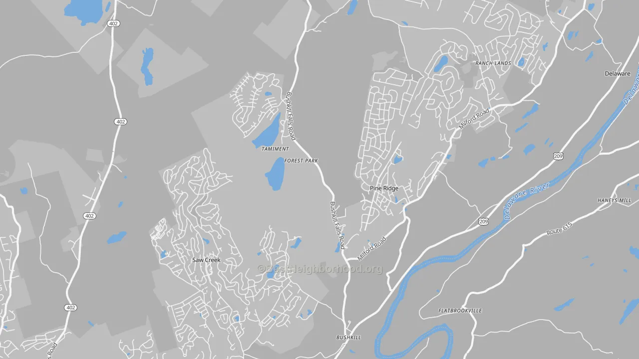 Transit Grade map of 18324, PA