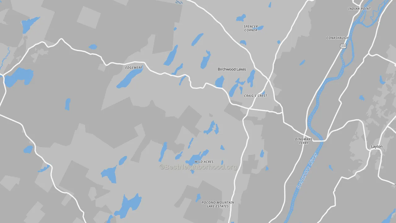 Transit Grade map of 18328, PA